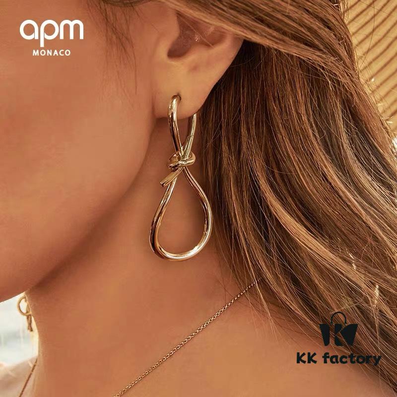 New Arrival 💕 A-Monaco Long Statement Earrings for Women, European and American Style Ear Jewelry, Flattering Drop Earrings for Round Faces, Perfect Gift for Girlfriend