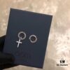 MONACO CROSS Asymmetric Earrings, Minimalist Cross Design