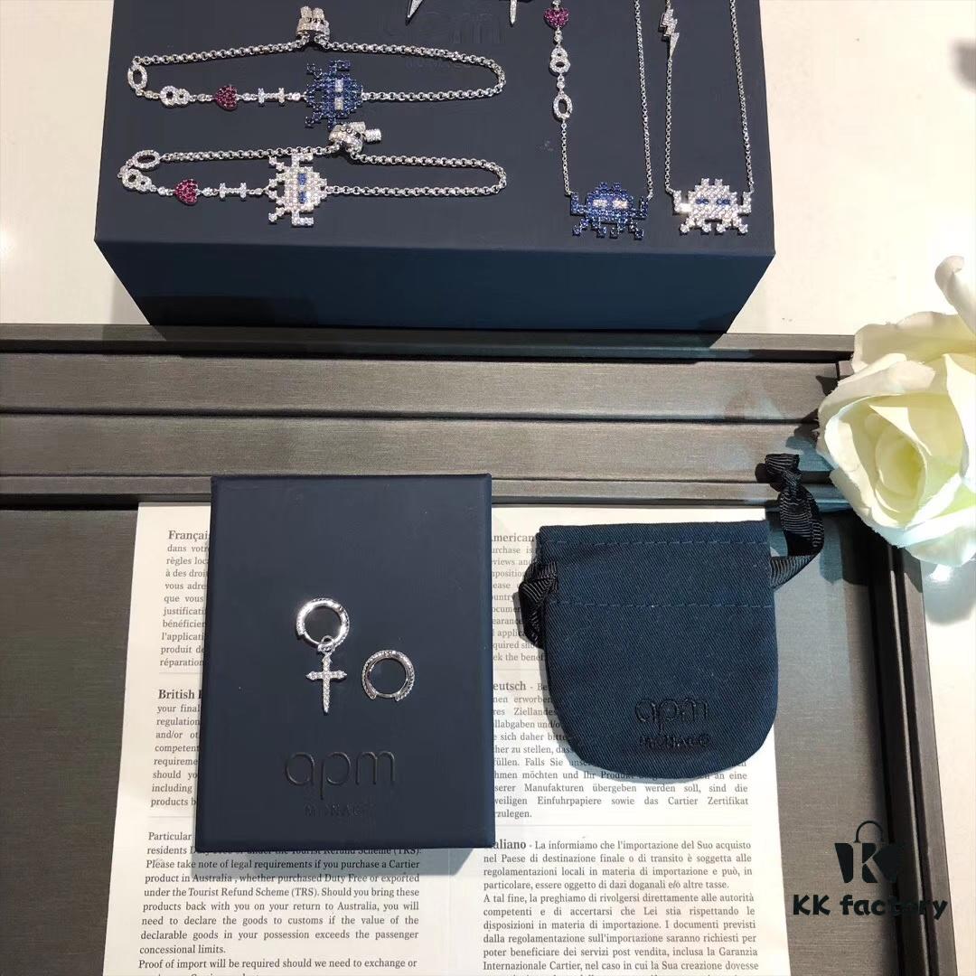 MONACO CROSS Asymmetric Earrings, Minimalist Cross Design