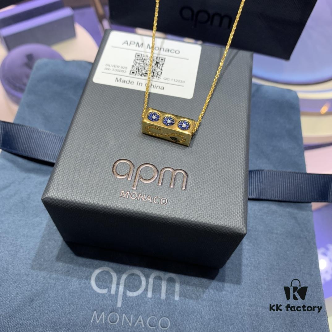 New Arrival 💕 A's Monaco New Square Dreamy Star and Moon Necklace for Women, Luxury Elegant Geometric Collarbone Chain