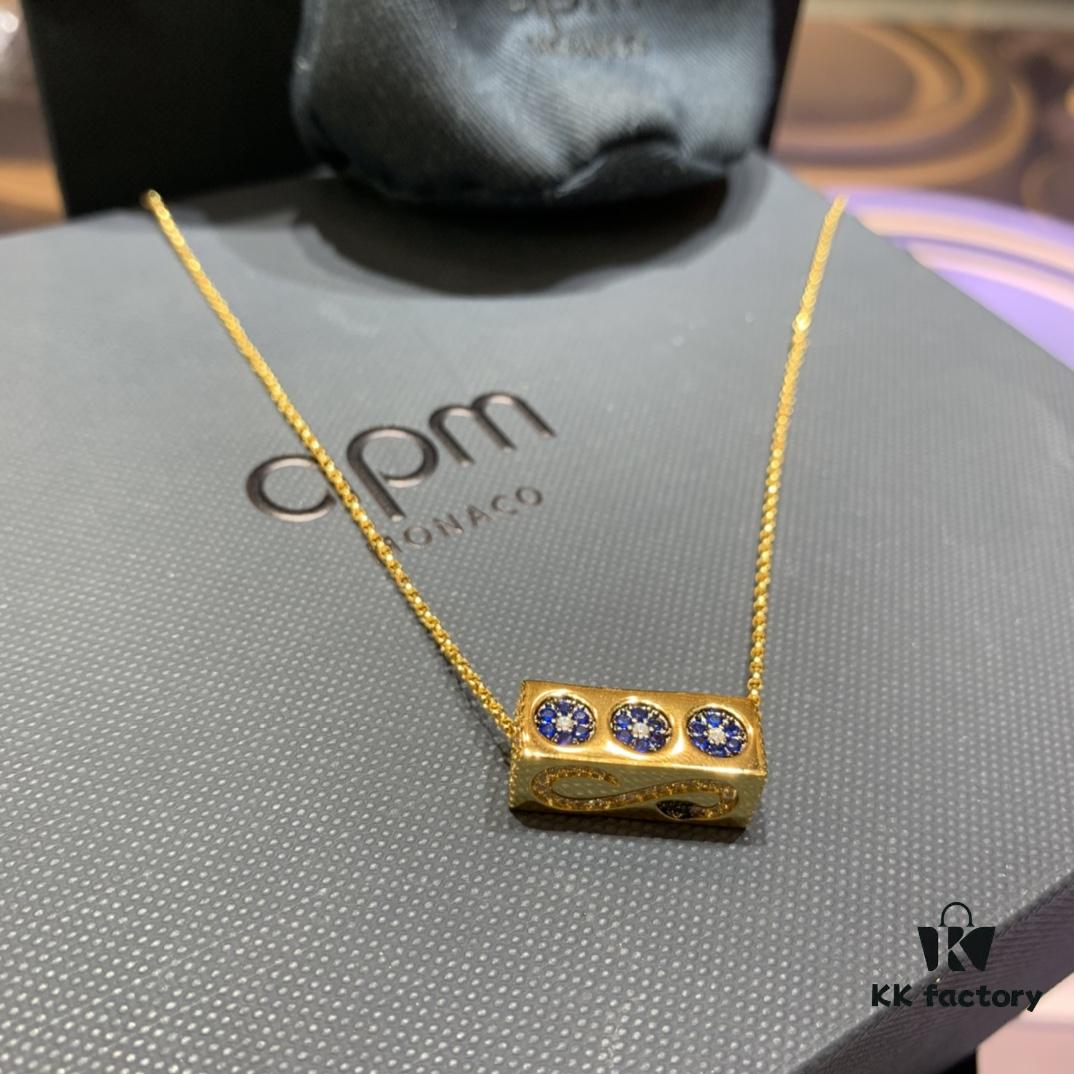 New Arrival 💕 A's Monaco New Square Dreamy Star and Moon Necklace for Women, Luxury Elegant Geometric Collarbone Chain