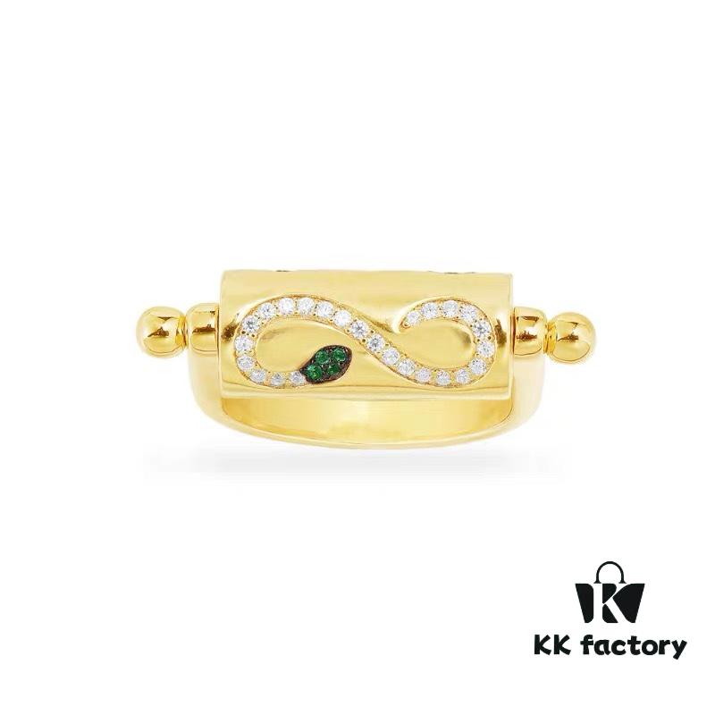 New Arrival 💕 A Monaco New Product Guardian Spirit Snake Ring for Women, Minimalist Design Rotatable Snake Decorative Index Finger Ring