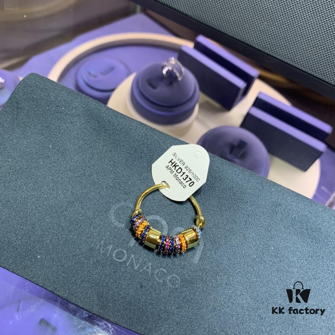 A Brand Monaco Single Romantic Colorful Multi-Layer Earrings, Stylish Designed Jewelry Gift for Girlfriend