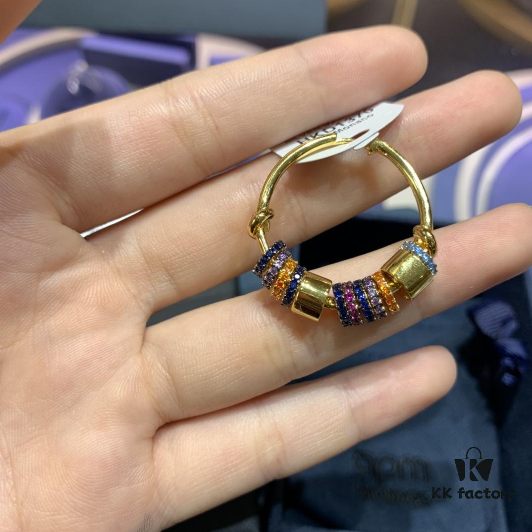 A Brand Monaco Single Romantic Colorful Multi-Layer Earrings, Stylish Designed Jewelry Gift for Girlfriend