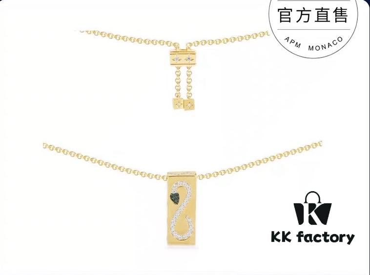 A Brand Monaco New Arrival Exotic Snake Necklace for Women, Fashion Colorful Gold Collar Chain Pendant with Square Plate Design