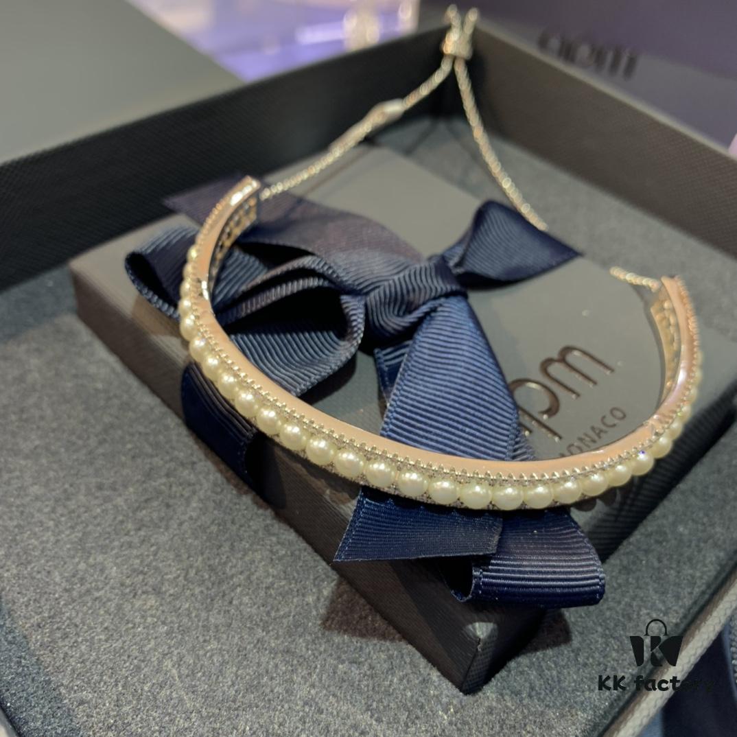 A Family Monaco New Arrival Freshwater Pearl Double-Layer Choker Necklace for Women, Collarbone Chain Gift