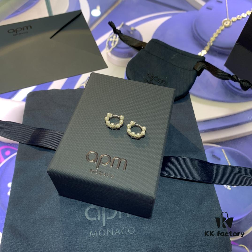 A Family Monaco Style Stylish Mini Pearl Earrings for Women, New Geometric Hoop Earrings, Gift for Girlfriend