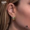 A Family Monaco Exotic Snake Earrings with Green Stone, New Arrival, Stylish and Meaningful Serpent Design Women's Jewelry