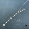 New Arrival A Monaco Multi-Meteor Pendant Necklace for Women, Elegant and Luxurious Fashion Collarbone Chain