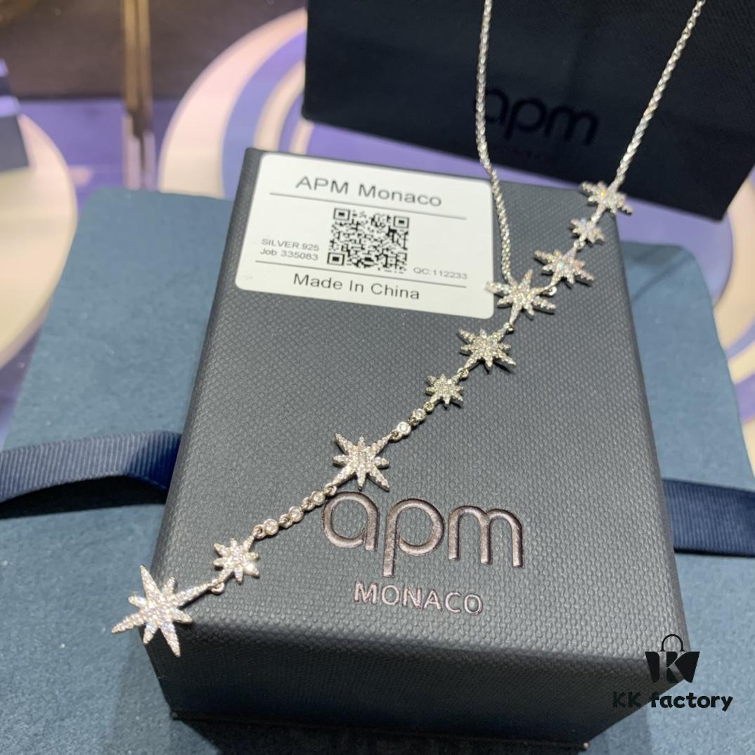 New Arrival A Monaco Multi-Meteor Pendant Necklace for Women, Elegant and Luxurious Fashion Collarbone Chain