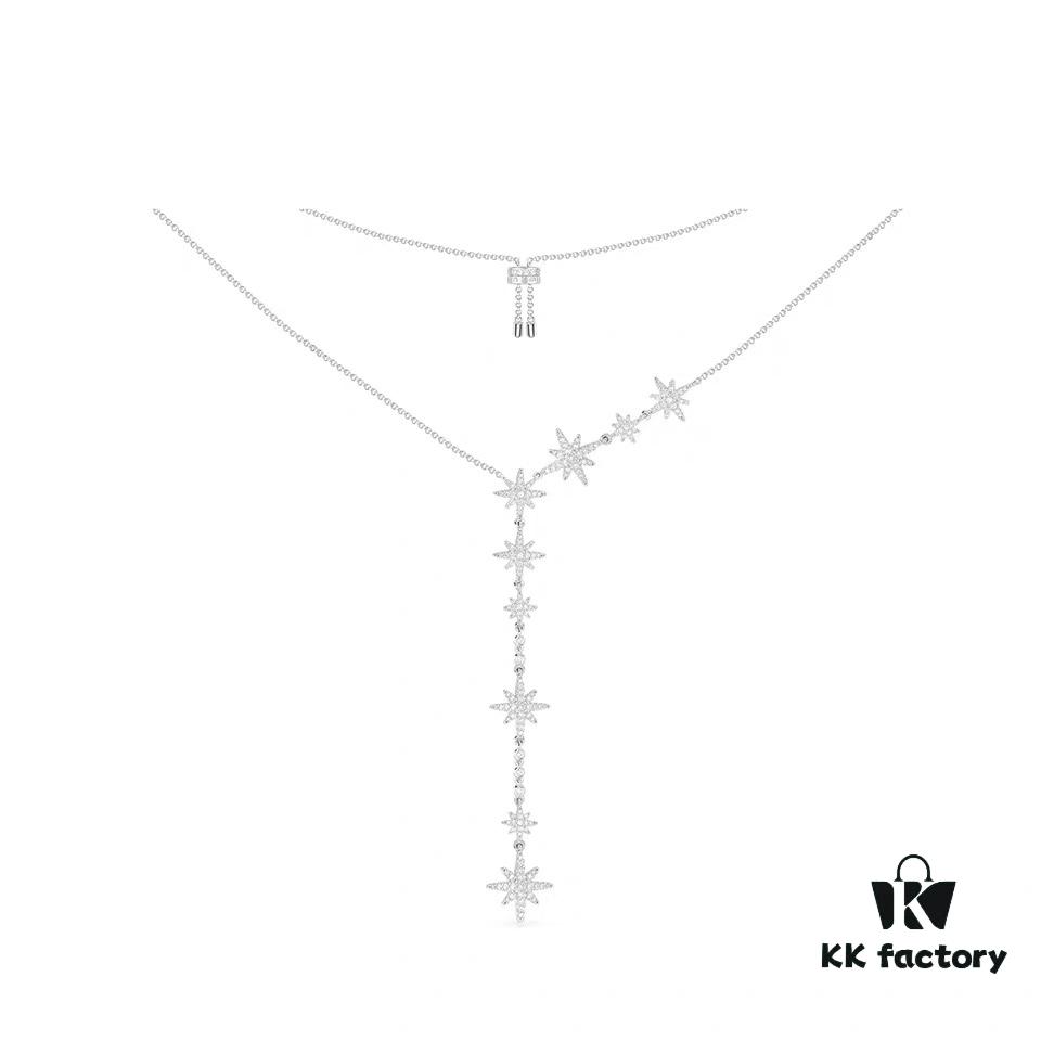 New Arrival A Monaco Multi-Meteor Pendant Necklace for Women, Elegant and Luxurious Fashion Collarbone Chain