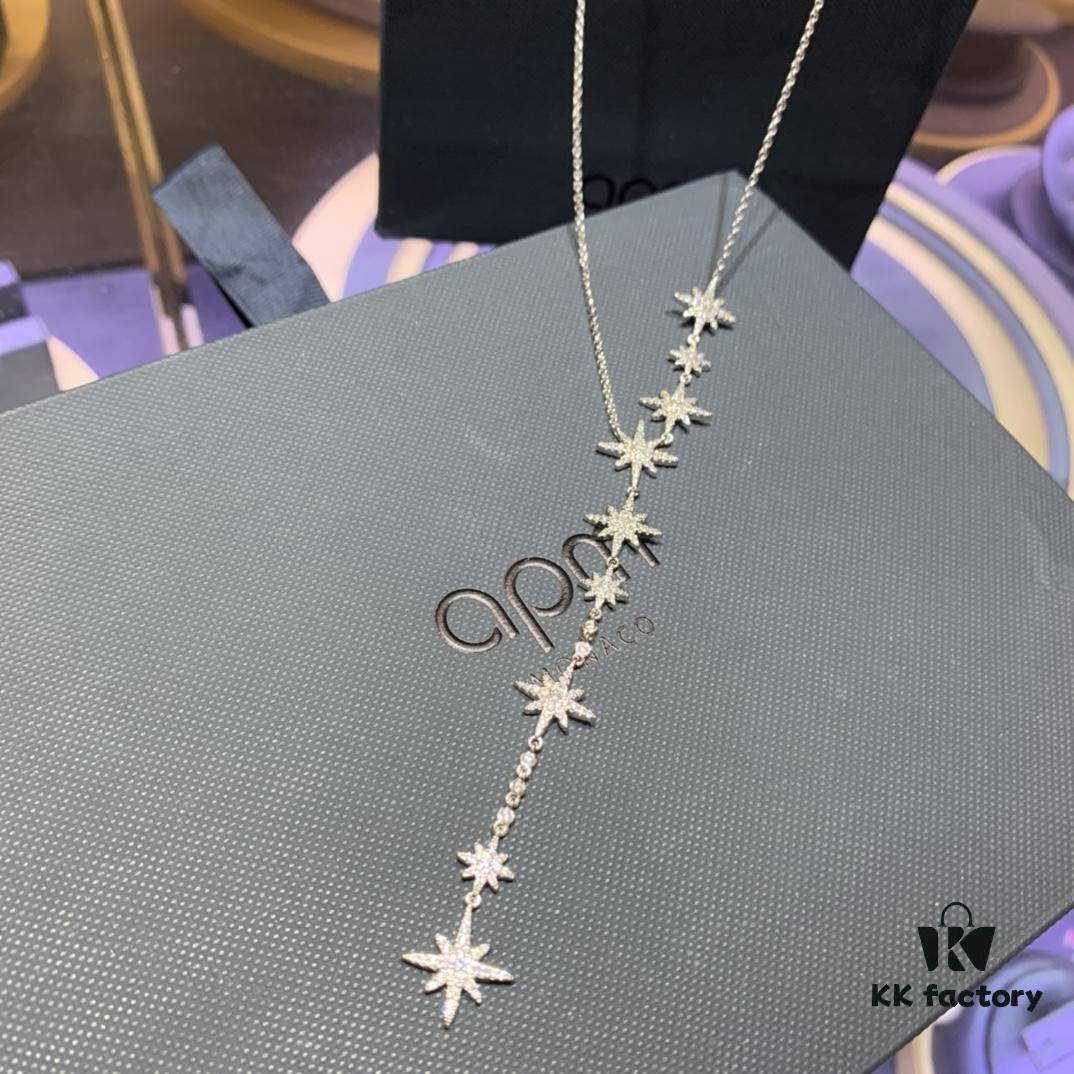 New Arrival A Monaco Multi-Meteor Pendant Necklace for Women, Elegant and Luxurious Fashion Collarbone Chain