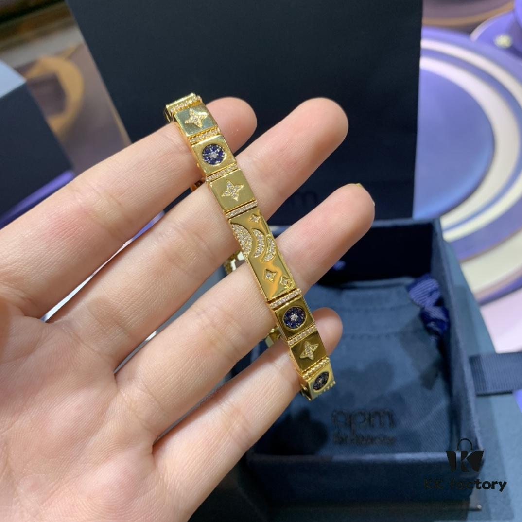 New Arrival 💕 A's Monaco Dreamy Star and Moon Bracelet for Women, Cute Girl's Multi-Cube Couple Friendship Jewelry