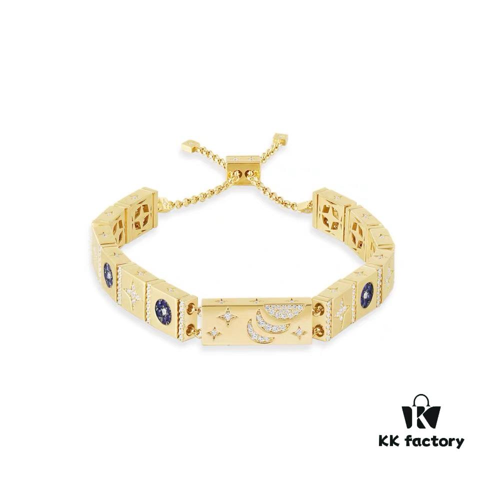 New Arrival 💕 A's Monaco Dreamy Star and Moon Bracelet for Women, Cute Girl's Multi-Cube Couple Friendship Jewelry