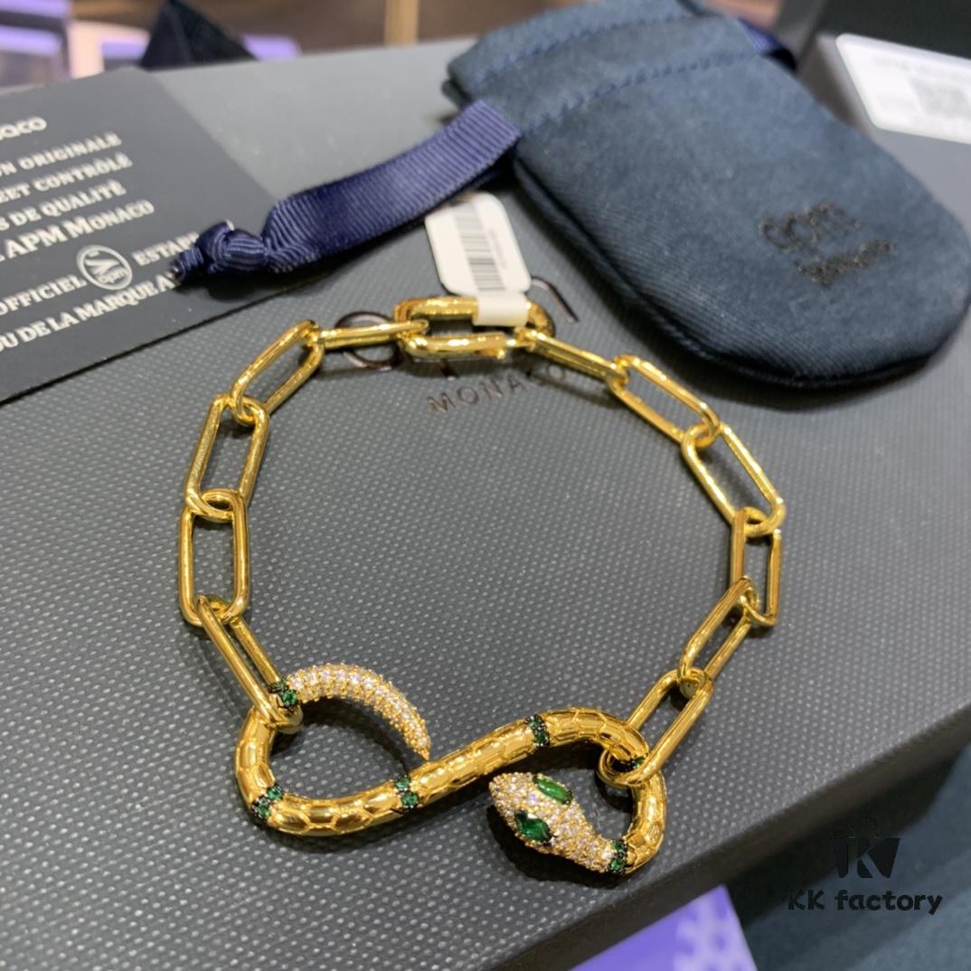 A Family Monaco New Arrival Exotic Snake Guardian Bracelet for Women, Retro Original Buckle Snake-Shaped Hand Jewelry