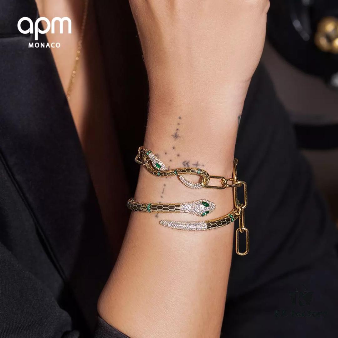A Family Monaco New Arrival Exotic Snake Guardian Bracelet for Women, Retro Original Buckle Snake-Shaped Hand Jewelry