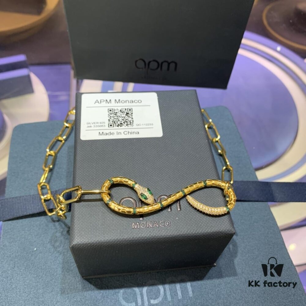 New Arrival 💕 A Monaco Exotic Snake Short Collar Necklace for Women, Gold-Tone Serpent Ring Choker