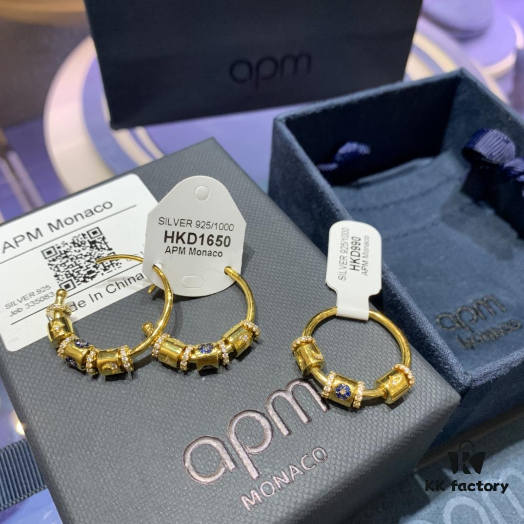 New Arrival 💕 A-Monaco Lucky Star and Moon Ring & Earrings, Luxurious Dreamy Celestial Circle Index Finger Jewelry