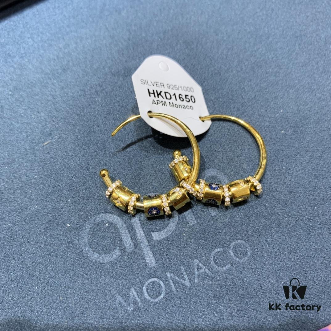 New Arrival 💕 A-Monaco Lucky Star and Moon Ring & Earrings, Luxurious Dreamy Celestial Circle Index Finger Jewelry
