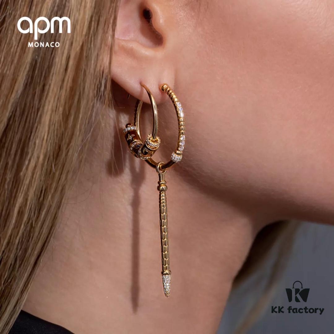 New Arrival 💕 A-Monaco Lucky Star and Moon Ring & Earrings, Luxurious Dreamy Celestial Circle Index Finger Jewelry