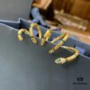 A Monaco New Arrival Guardian Spirit Snake Openwork Earrings, Women's Minimalist Design, Unique Snake Shape