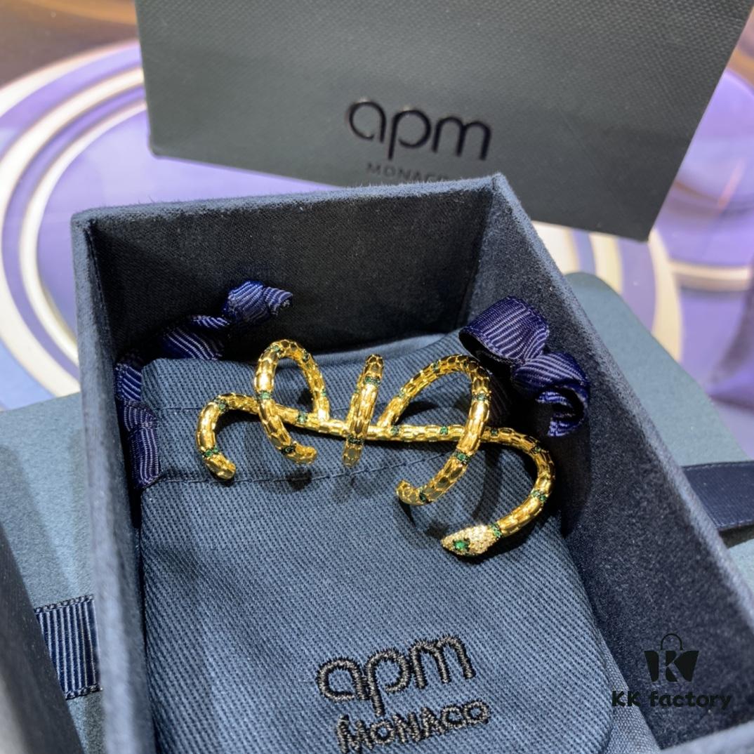 A Monaco New Arrival Guardian Spirit Snake Openwork Earrings, Women's Minimalist Design, Unique Snake Shape