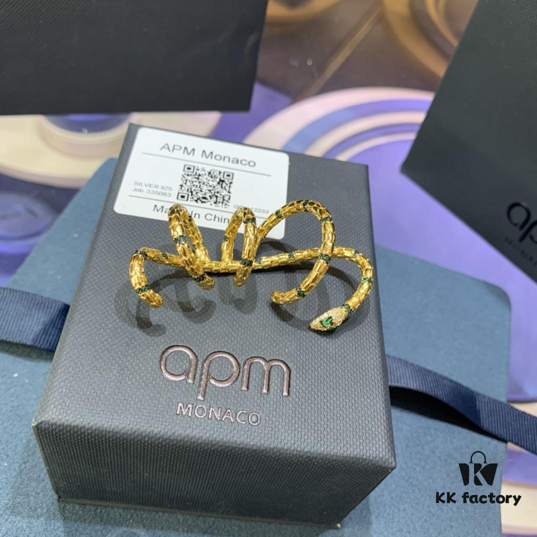 A Monaco New Arrival Guardian Spirit Snake Openwork Earrings, Women's Minimalist Design, Unique Snake Shape