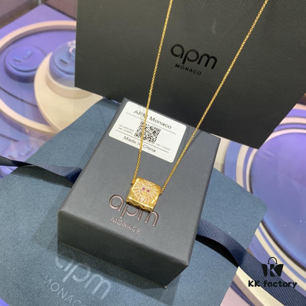 A Family Monaco New Arrival Square Guardian Leo Necklace for Women, Minimalist Boutique Little Lion Collarbone Chain