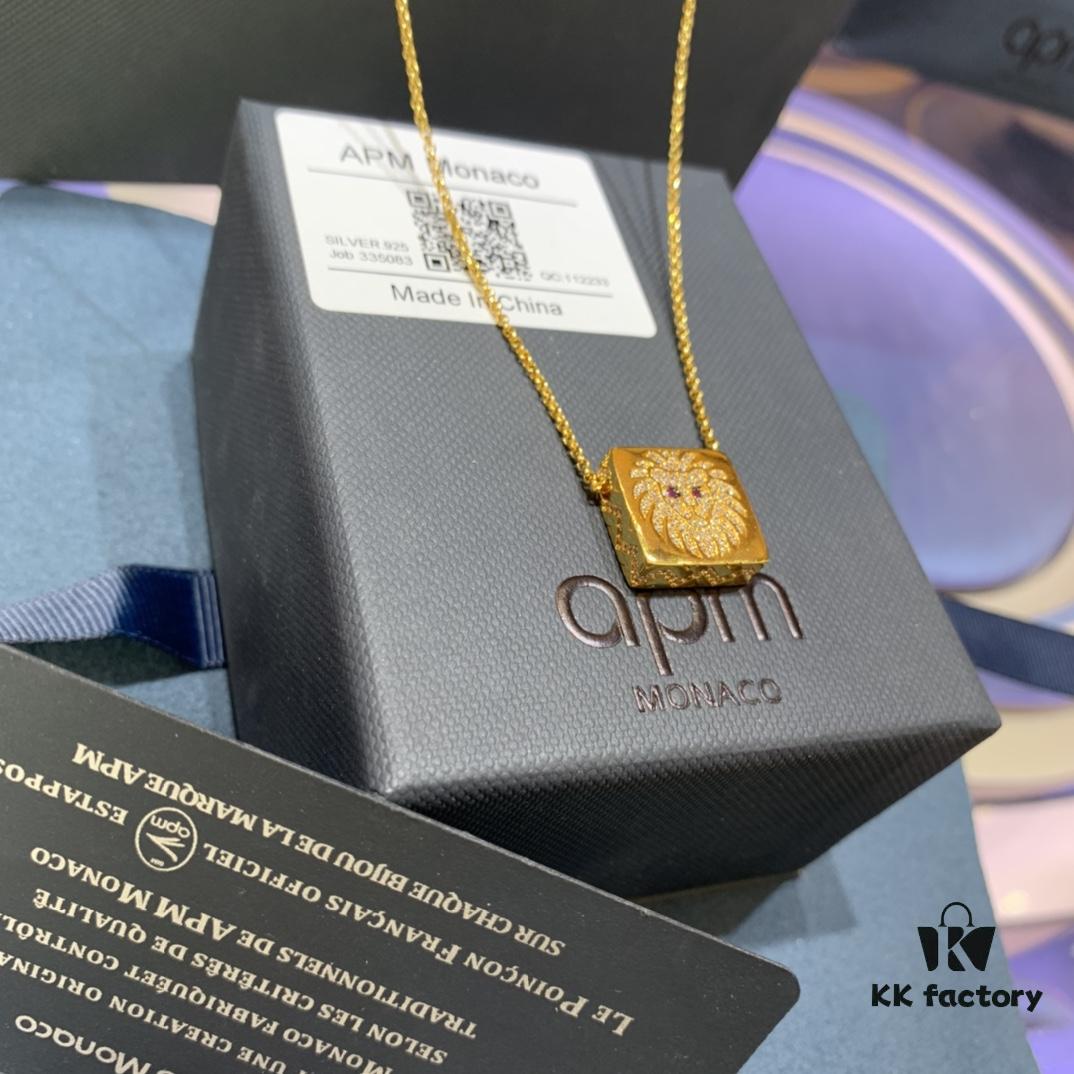 A Family Monaco New Arrival Square Guardian Leo Necklace for Women, Minimalist Boutique Little Lion Collarbone Chain