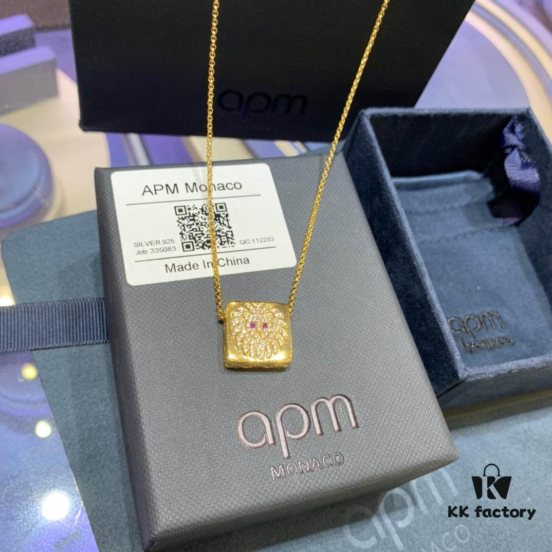 A Family Monaco New Arrival Square Guardian Leo Necklace for Women, Minimalist Boutique Little Lion Collarbone Chain