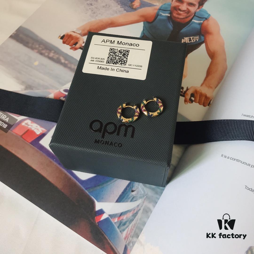 APM Monaco Colorful Geometric Small Earrings for Women, Fashionable and Exquisitely Designed Ear Accessories Perfect for Winter