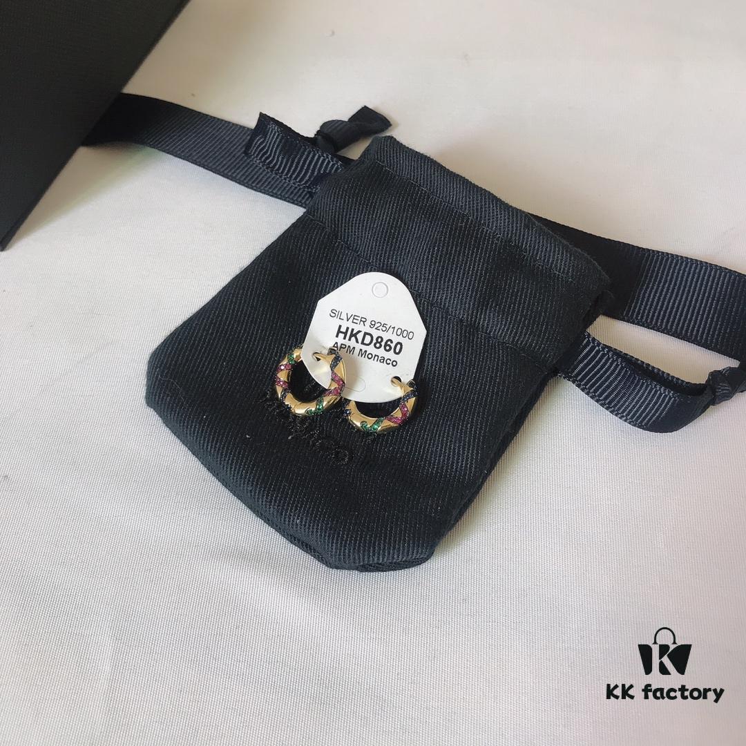 APM Monaco Colorful Geometric Small Earrings for Women, Fashionable and Exquisitely Designed Ear Accessories Perfect for Winter