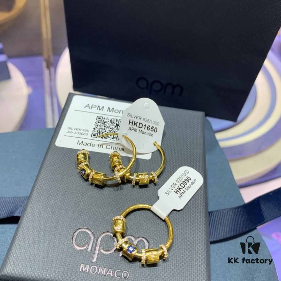 New Arrival 💕 A-Monaco Lucky Star and Moon Ring & Earrings, Luxurious Dreamy Celestial Circle Index Finger Jewelry