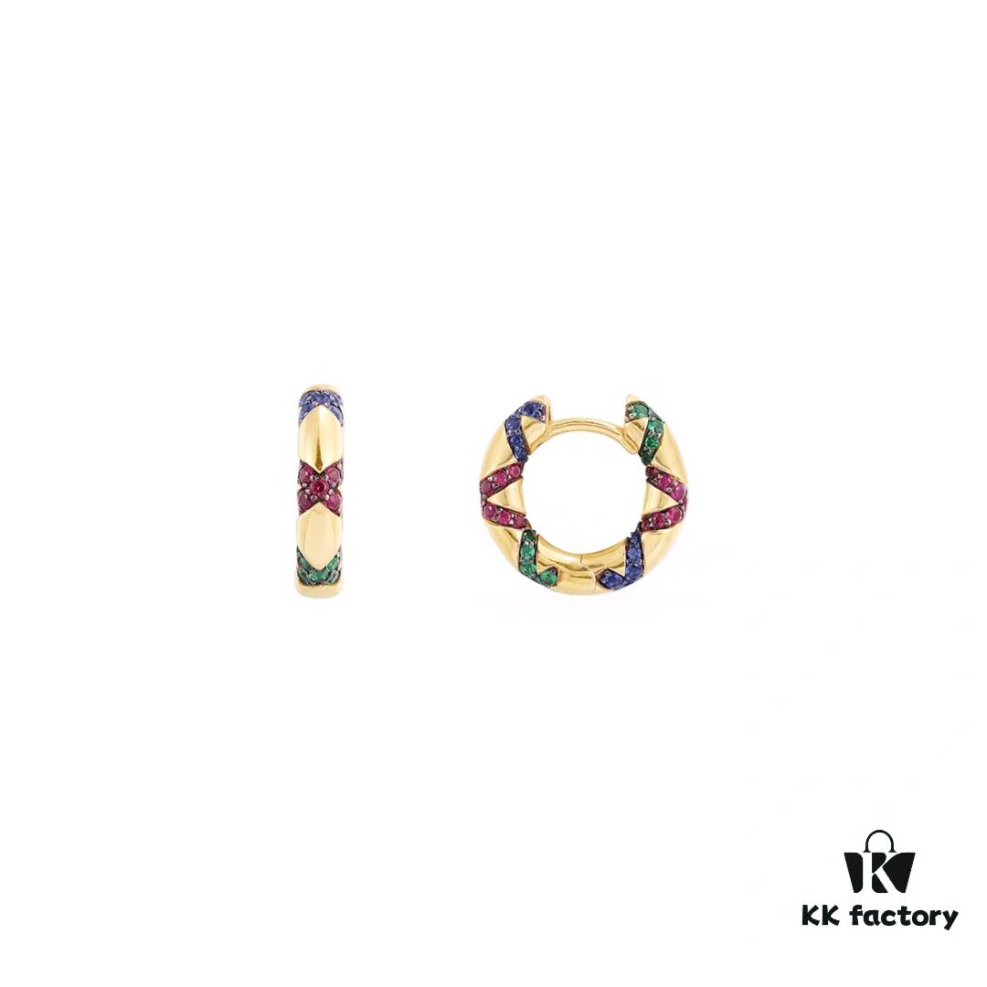 APM Monaco Colorful Geometric Small Earrings for Women, Fashionable and Exquisitely Designed Ear Accessories Perfect for Winter