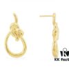 A-Monaco New Arrival Tangled Knot Earrings for Women, Stylish Gold Geometric Studs, Fashionable European and American Ins Style Ear Accessories