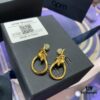 A-Monaco New Arrival Tangled Knot Earrings for Women, Stylish Gold Geometric Studs, Fashionable European and American Ins Style Ear Accessories