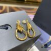 A-Monaco New Arrival Tangled Knot Earrings for Women, Stylish Gold Geometric Studs, Fashionable European and American Ins Style Ear Accessories