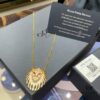 A Monaco New Arrival Leo Guardian Necklace for Women, Luxurious Little Lion Pendant Collarbone Chain Choker