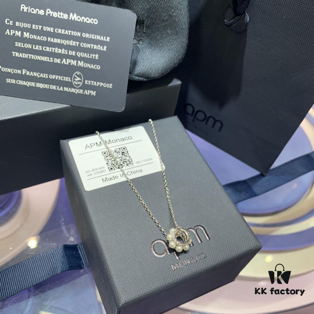 A Maison Monaco New Arrival Waist-Cinching Pearl Necklace, Light Retro French Collarbone Chain, Elegant 520 Gift