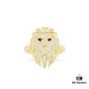 A's Monaco Golden Lion Ring for Women - Exotic Design, Minimalist Small Lion Decorative Index Finger Ring