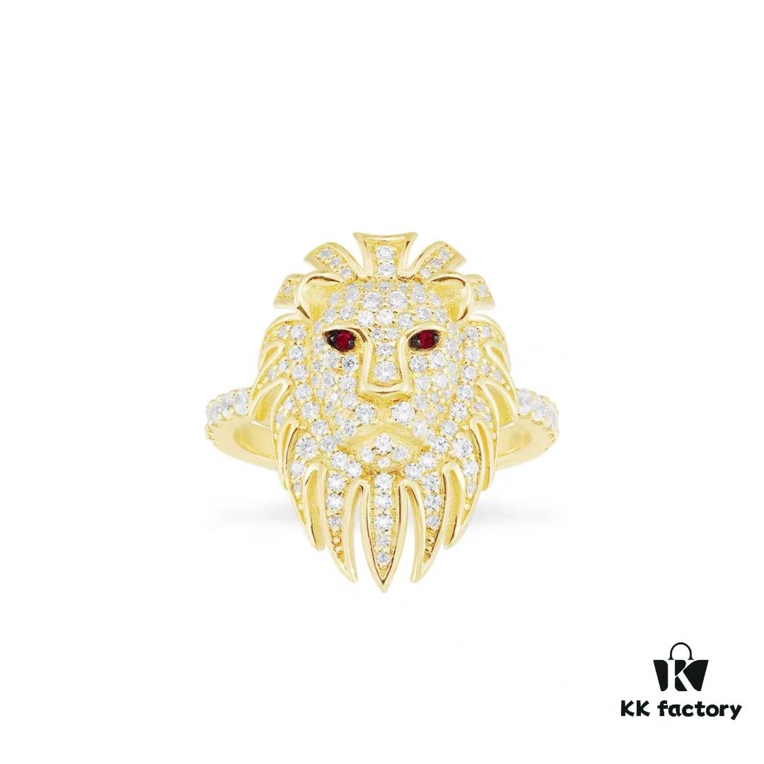 A's Monaco Golden Lion Ring for Women - Exotic Design, Minimalist Small Lion Decorative Index Finger Ring