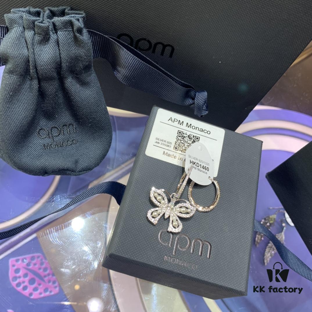 A Monaco Asymmetric Butterfly Pearl Earrings, Extremely Flattering and Elegant