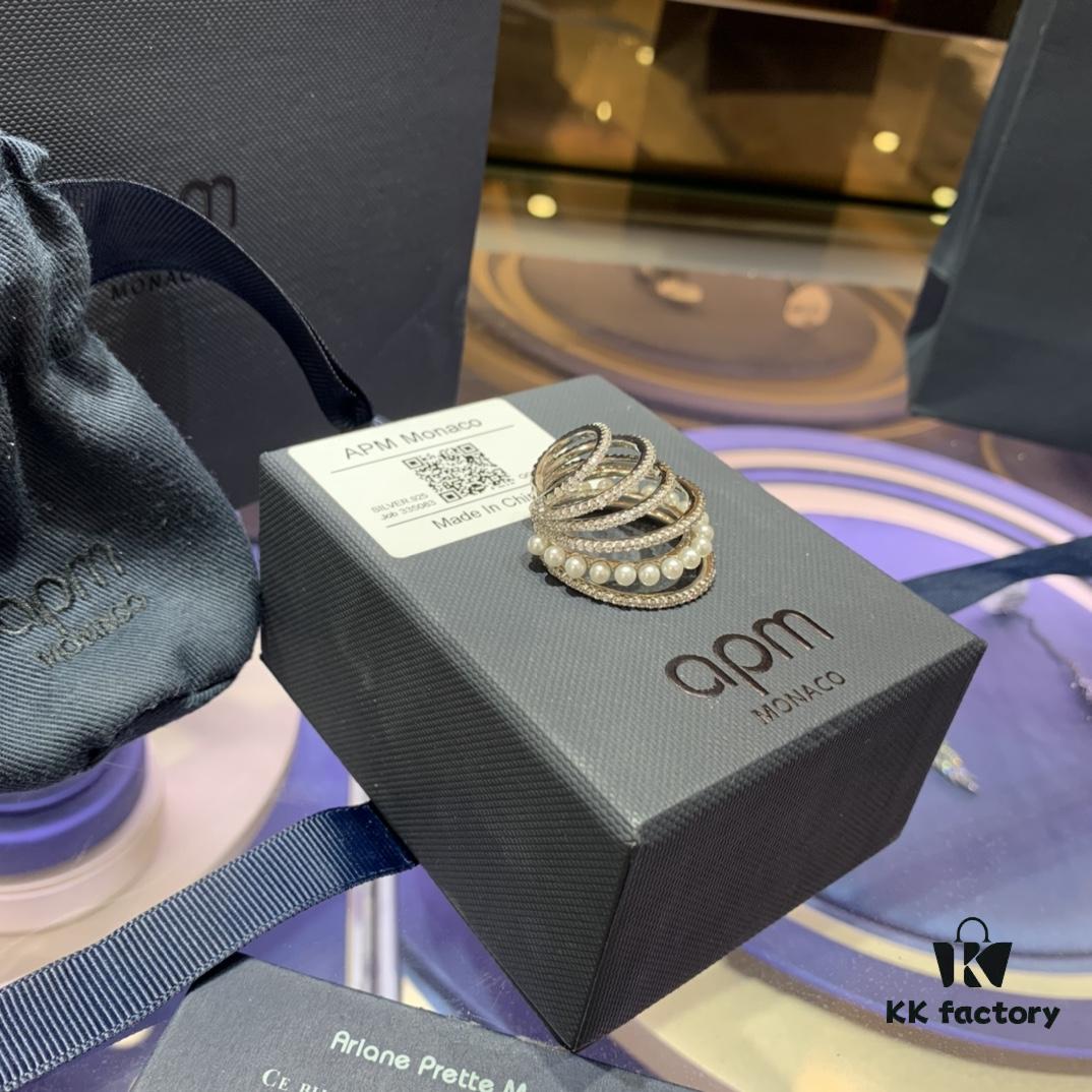 A Family Monaco Elegant Single Multi-loop Ear Cuff for Women, New High-end Pearl Earring Without Pierced Ears