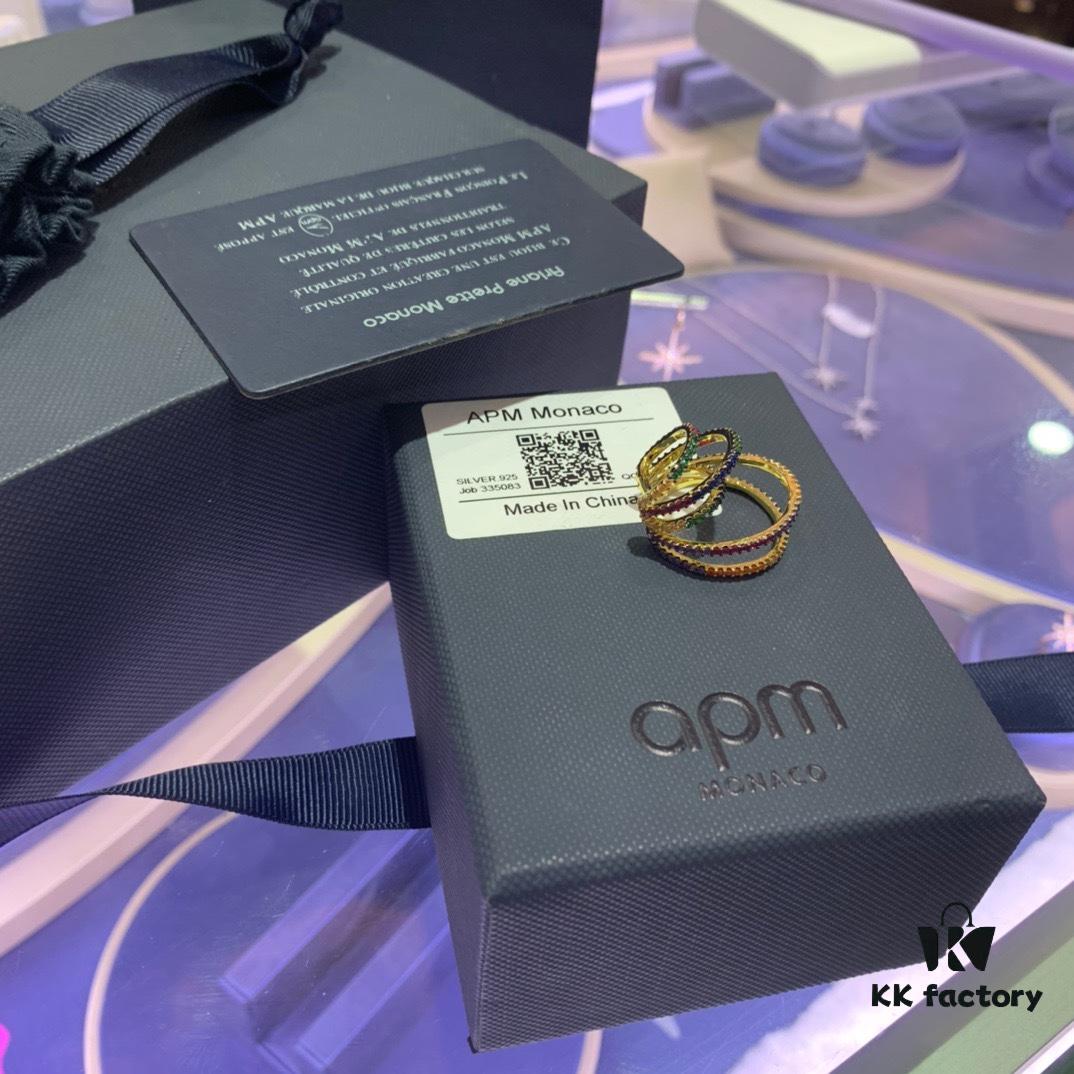 A Brand Monaco Single Colorful Multi-loop Rainbow Ear Cuff for Women, Fashion No-Piercing Earrings, Valentine's Day Gift