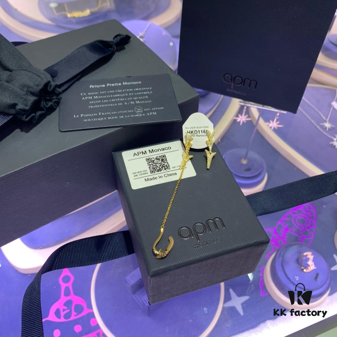 A Brand Monaco Asymmetrical Dragon Tail Ear Cuff with Earrings, Rock-style Unique Statement Drop Earrings for Women