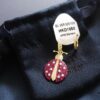 A-Home Monaco Golden Asymmetric Ladybug Earrings for Women, Elegant French-style Jewelry, Stylish and Unique Drop Earrings