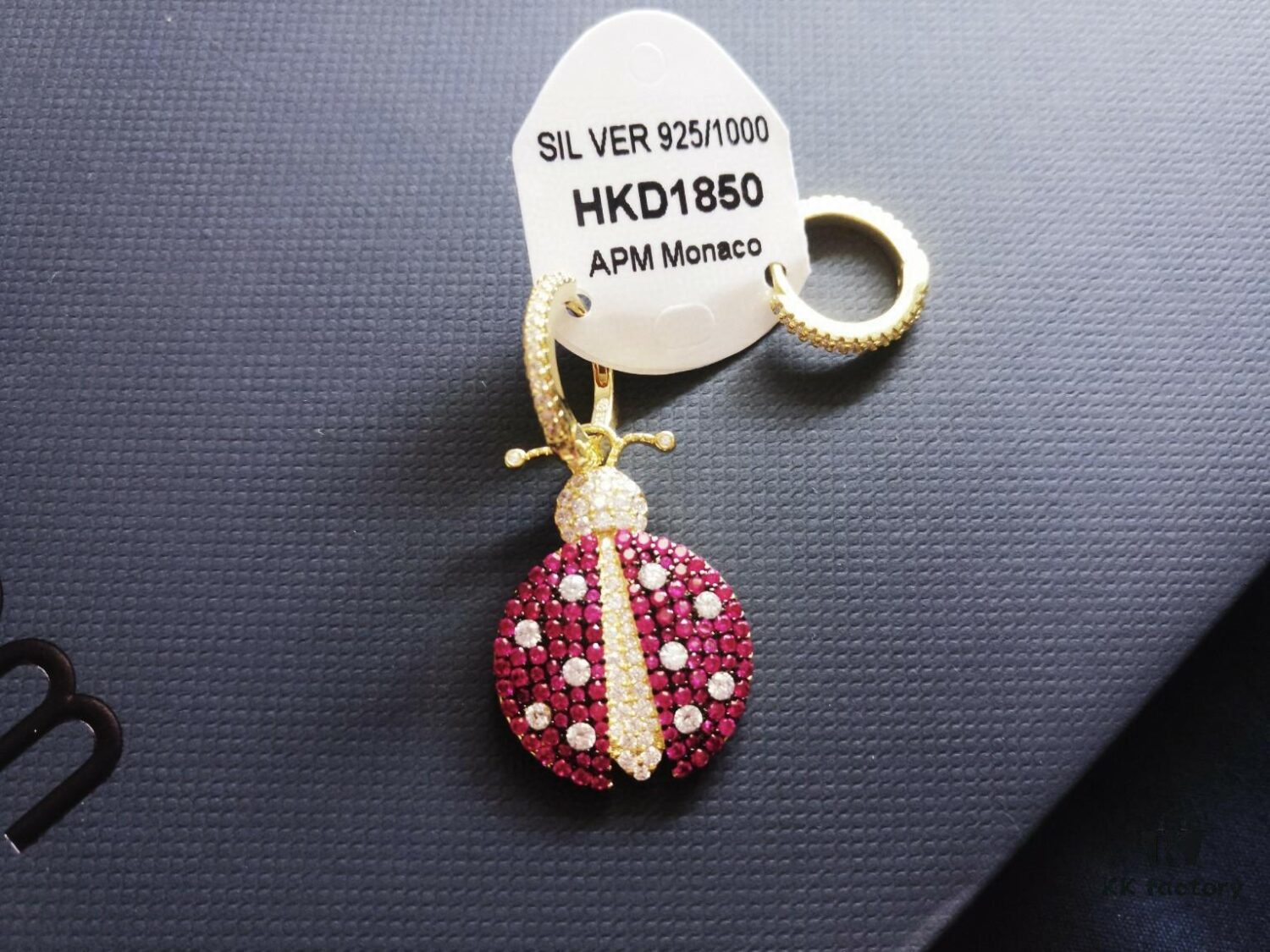 A-Home Monaco Golden Asymmetric Ladybug Earrings for Women, Elegant French-style Jewelry, Stylish and Unique Drop Earrings