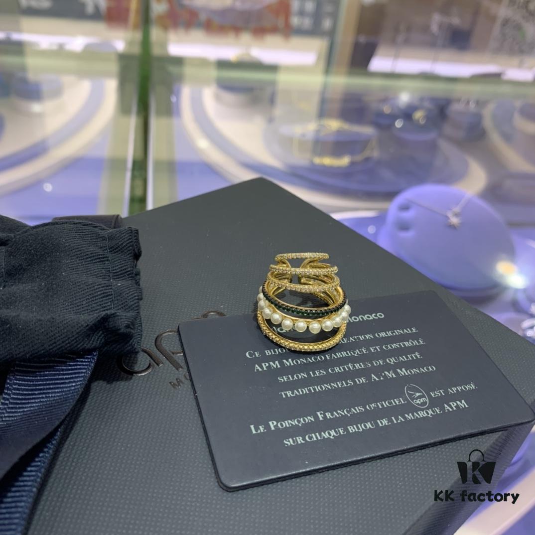 A Family Monaco Multi-strand Pearl Ear Clips