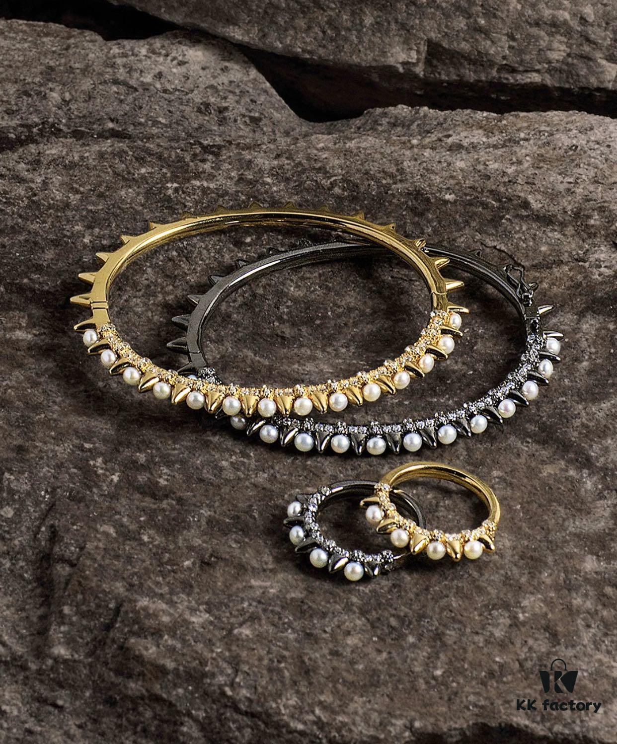 A Monaco Spiked Jewelry from GOTHIQUE Collection with Rock Style
