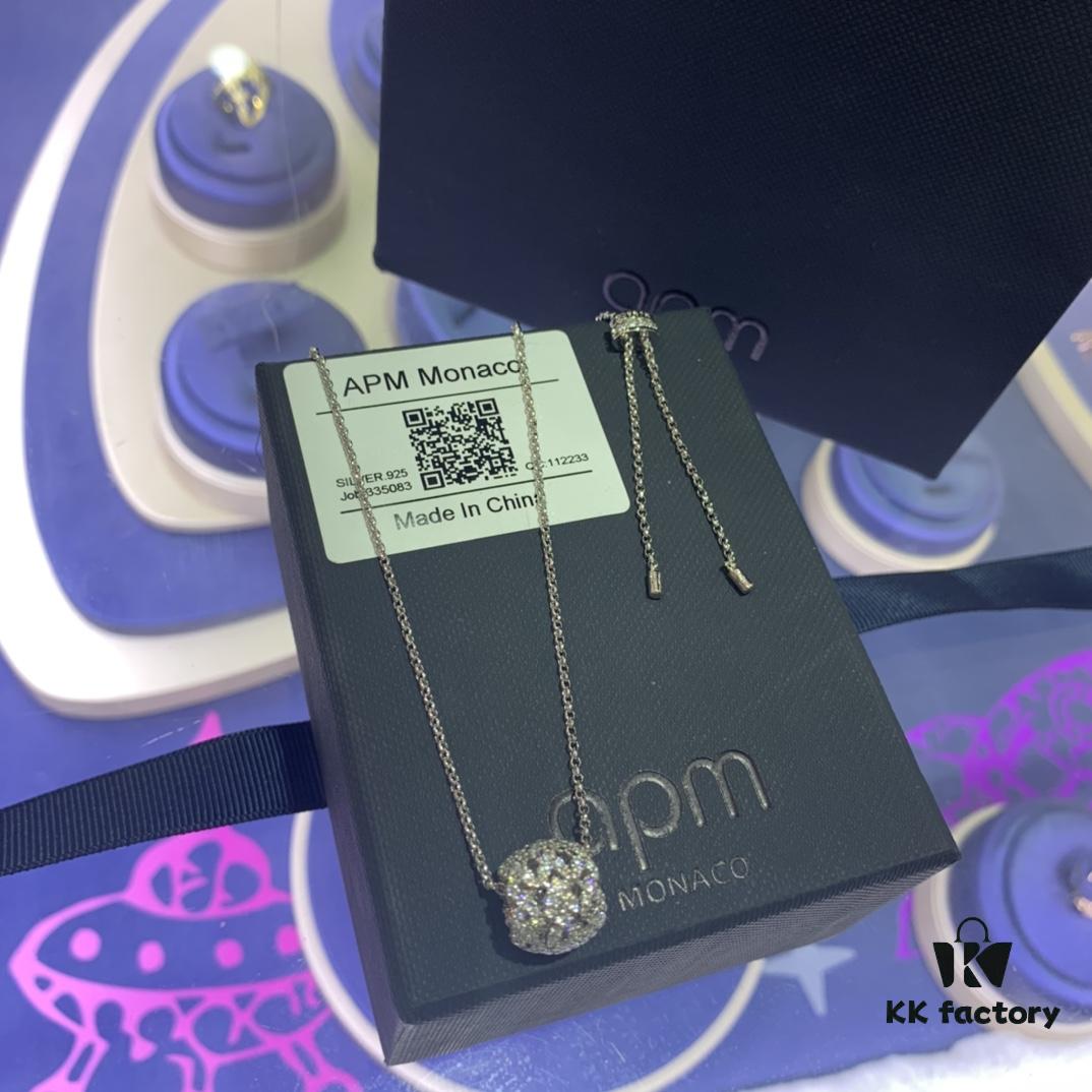 A Monaco Diamond-Paved Heart Pendant Necklace, Summer New French Style Elegant Collarbone Chain